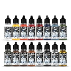 Set 16 pinturas para modelismo 101 Folkstone Basics Figure Vallejo 17ml