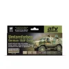 Set 8 pinturas para modelismo 159 Umtarnfarben German ISAF AFV Vallejo 17ml