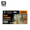 Set 8 pinturas para modelismo 214 Ruinas y Escombros AFV Vallejo 17ml