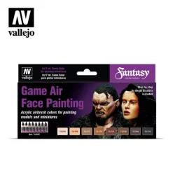 Set 8 pinturas para modelismo 865 Game Air Face Fantasy Vallejo 17ml