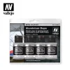 Set 4 pinturas para modelismo 603 Aluminium Dope Metal Color Vallejo 32ml