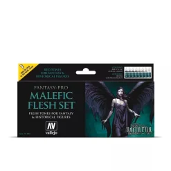 Set 8 pinturas para modelismo 102 Malefic Flesh Fantasy-Pro Vallejo 17ml