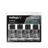 Set 4 pinturas para modelismo 602 Jet Exhaust Metal Color Vallejo 32ml