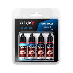 Set 4 pinturas para modelismo 376 Azules Game Color Vallejo 18ml
