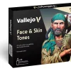 Set 16 pinturas para modelismo 258 Face & Skin Tones Figure Vallejo 18ml