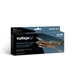 Set 8 pinturas para modelismo 184 US Army Air Corps China-Burma-India (CBI) Pacific Theater WWII Air War Vallejo 17ml