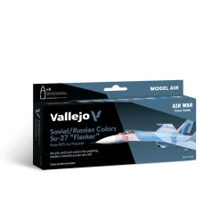 Set 6 pinturas para modelismo Soviet/Russian Su-27 "Flanker" Air War Vallejo 17ml