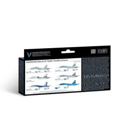 Set 6 pinturas para modelismo Soviet/Russian Su-27 "Flanker" Air War Vallejo 17ml