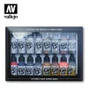 Set 16 pinturas para modelismo 181 Efectos metálicos Vallejo 17ml