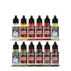 Set 12 pinturas para modelismo 203 Squidmar Fantasy Vallejo 18ml