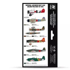Set 8 pinturas para modelismo 610 Imperial Japanese Navy (IJN) Air War Vallejo 17ml