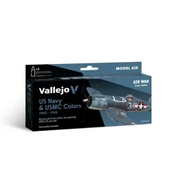 Set 8 pinturas para modelismo 157 US Navy & USMC 1940-1945 Vallejo 17ml