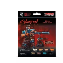 Set 8 pinturas para modelismo 309 Solo Cyberpunk Vallejo 17ml