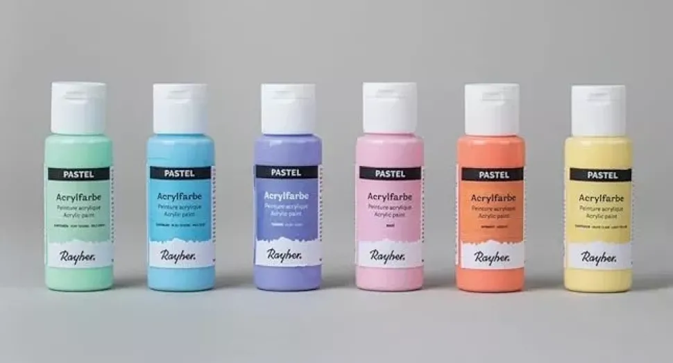 Set 6 Pinturas pastel Surtidas Rayher 60ml