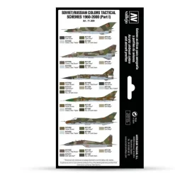 Set 8 pinturas Soviet/Russian colors Tactical Schemes 1960-2000 I Vallejo 17ml