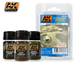 Set 3 pinturas Streaking Effects AK Interactive 35ml