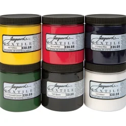 Set 6 pinturas textiles básicas Jacquard 240ml