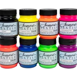 Set 8 pinturas textiles fluorescentes Jacquard 67ml