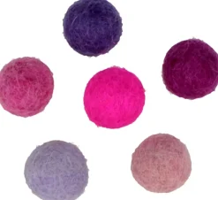 Set 30 Pompones De Lana Afieltrada Morados Artemio 1,5cm