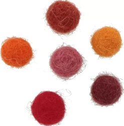 Set 60 Pompones De Lana Afieltrada Rojos Artemio 1cm