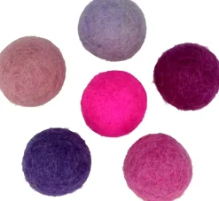 Set 12 Pompones De Lana Afieltrada Morados Artemio 2,5cm