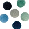 Set 12 Pompones De Lana Afieltrada Azules Artemio 2,5cm