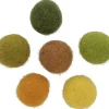 Set 12 Pompones De Lana Afieltrada Verdes Artemio 2,5cm