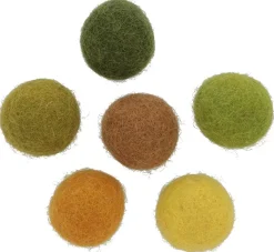 Set 12 Pompones De Lana Afieltrada Verdes Artemio 2,5cm
