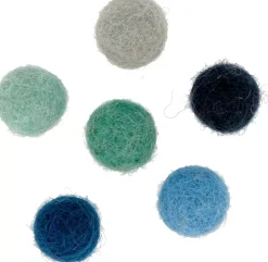 Set 30 Pompones De Lana Afieltrada Azules Artemio 1,5cm