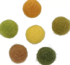 Set 30 Pompones De Lana Afieltrada Verdes Artemio 1,5cm