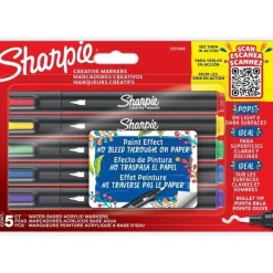 Set 5 Rotuladores acrílicos punta redonda Creative Sharpie