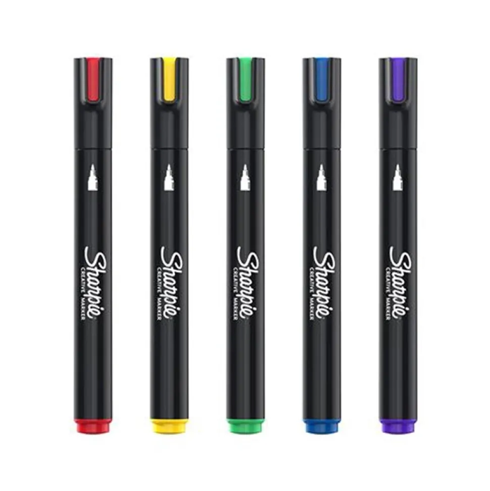 Set 5 Rotuladores acrílicos punta redonda Creative Sharpie