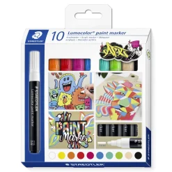 Set 10 rotuladores acrílicos Lumocolor Staedtler