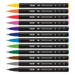 Set 12 rotuladores acuarelables pincel Milan