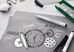 Set 4 Rotuladores Blanco y Negro Pitt Artist Pen Faber-Castell