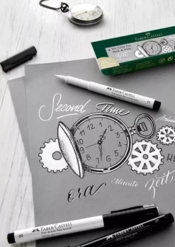 Set 4 Rotuladores Blanco y Negro Pitt Artist Pen Faber-Castell