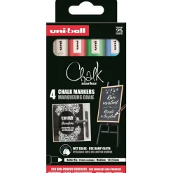 Set 4 Rotuladores básicos PWE5M Uni Chalk Posca