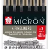 Set 4+2 rotuladores calibrados Sakura Pigma Micron
