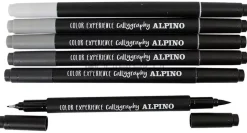 Set 6 Rotuladores Caligrafía Doble Punta Color Experience Alpino