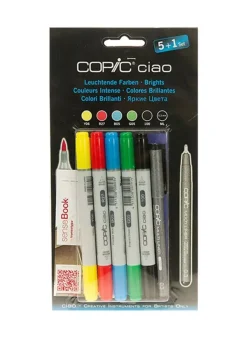 Set 5+1 rotuladores Colores Brillantes Copic Ciao