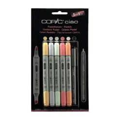 Set 5+1 rotuladores Colores Pastel Copic Ciao