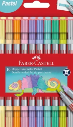 Set 10 Rotuladores Doble Punta Pastel Classic Faber-Castell