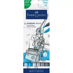 Set 6 Rotuladores Doble Punta Product Design Goldfaber Sketch Creative Studio Faber-Castell