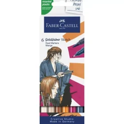 Set 6 Rotuladores Doble Punta Manga Goldfaber Sketch Faber-Castell