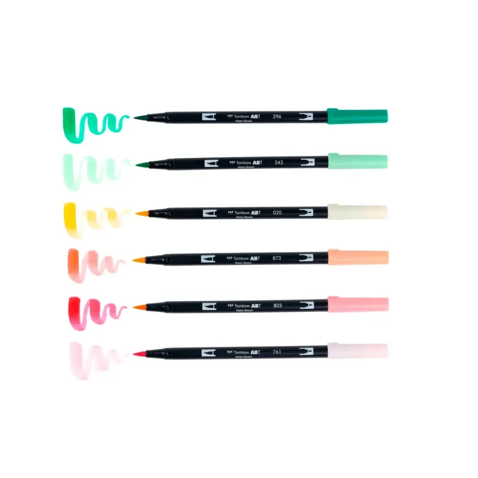 Set 5+1 rotuladores Dual Brush Just Peachy Tombow