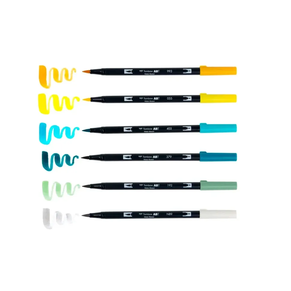 Set 5+1 rotuladores Dual Brush Lemon Squeezy Tombow