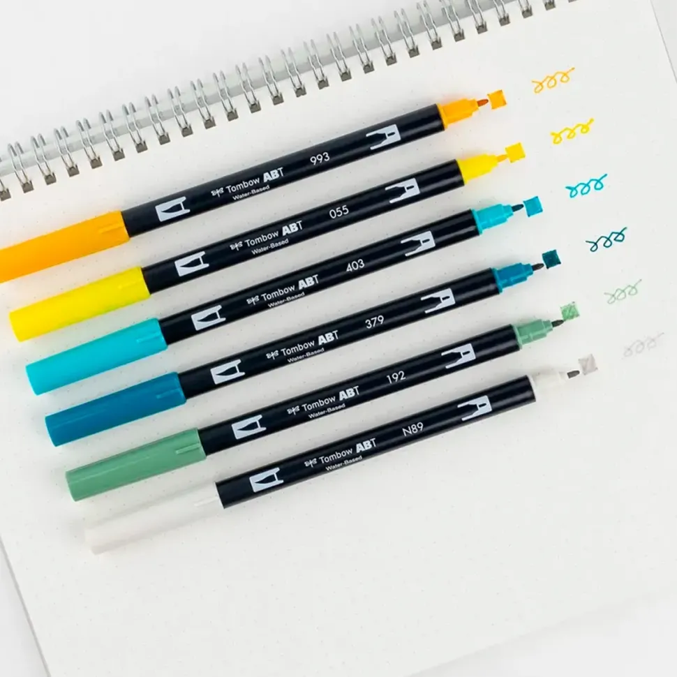 Set 5+1 rotuladores Dual Brush Lemon Squeezy Tombow