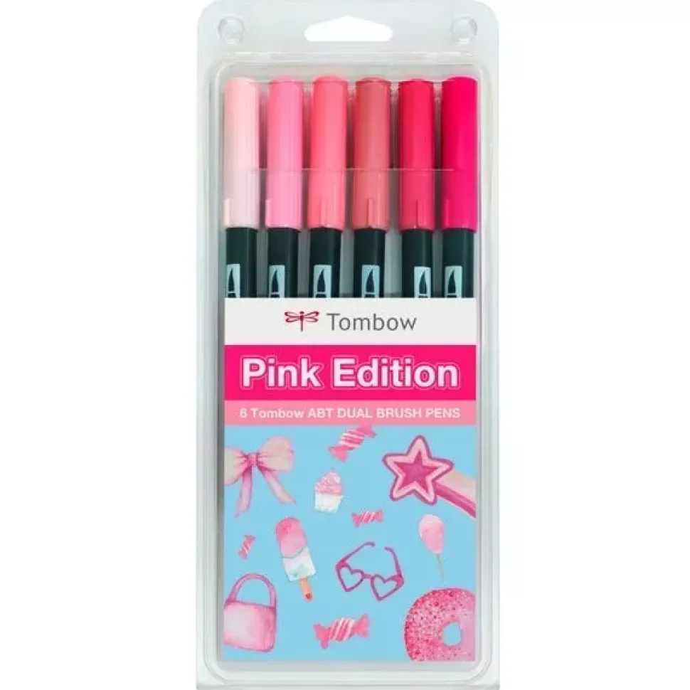 Set 6 rotuladores Dual Brush Pink Edition Tombow