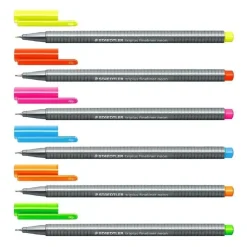 Set 6 Rotuladores Fineliner Neón Triplus Staedtler