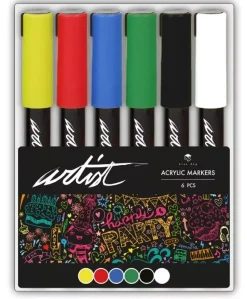 Set 6 Rotuladores Gama Artist Acrílicos Alex Bog